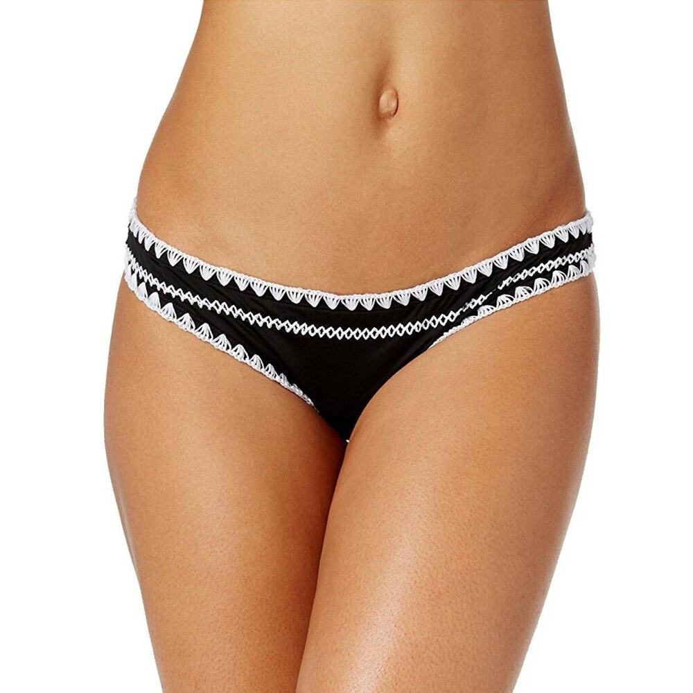 Bar III black Stitches bikini bottom size L